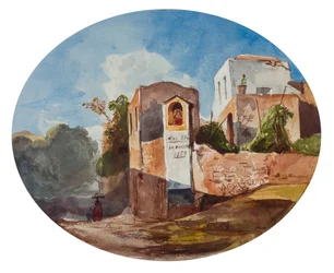 Roadside shrine, with additions by a Borbone pupil